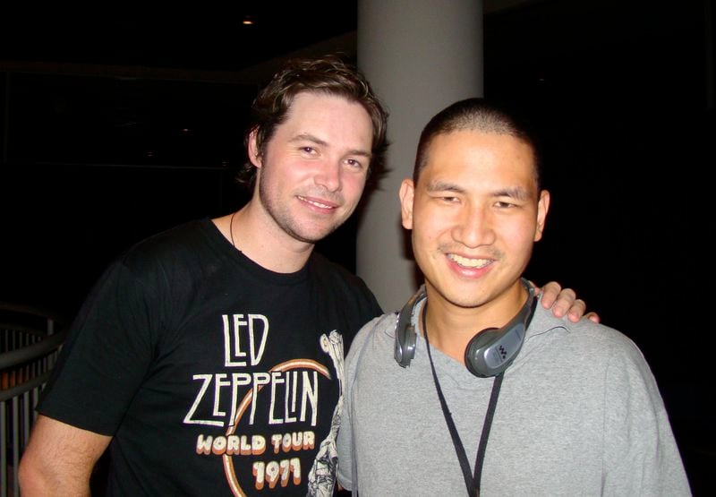 Michael Johns and I backstage after the "American Idols" live tour in 2008 at Gwinnett Arena.