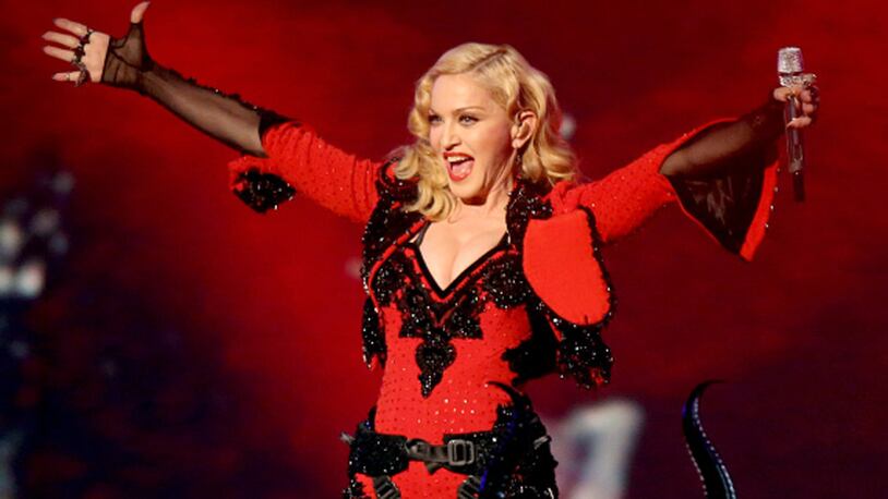 Madonna is pictured here performing at the 57th Annual Grammy Awards at the Staples Center on February 8, 2015 in Los Angeles, California.