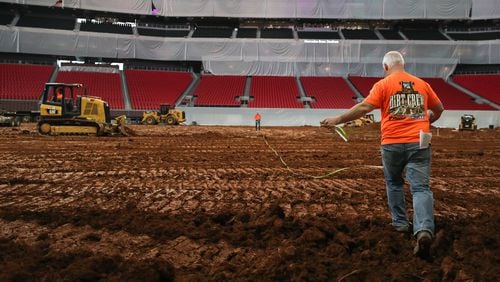 This is where the Falcons play -- and where monster trucks will star this weekend.