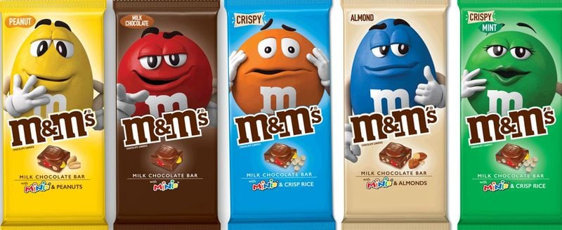 M&M's unveils its new candy bars, set to debut in December.