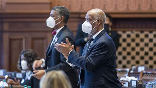 Members of the Georgia House of Representatives will be required to wear masks and be tested for COVID twice weekly in the upcoming legislative session, Speaker David Ralston announced Wednesday. (FILE PHOTO BY ALYSSA POINTER / ALYSSA.POINTER@AJC.COM)