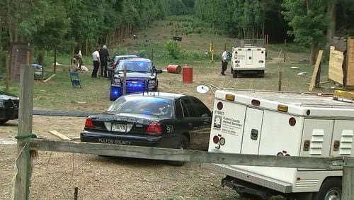 Animal control, code enforcement and Fulton County police officers were investigating a farm about 5:30 p.m. Tuesday. (Credit: Channel 2 Action News)