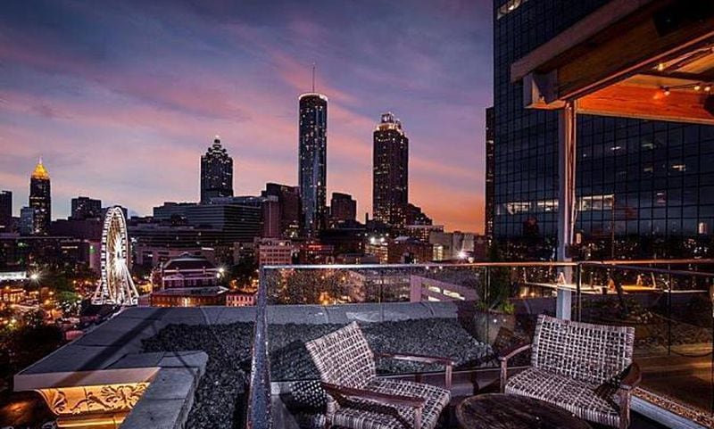 Downtown Atlanta's Skylounge is one of the best rooftop bars in the U.S., according to Thrillist.