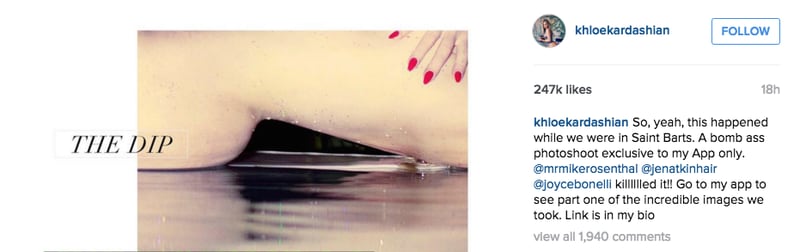 An image from Khloe Kardashian's nude photo shoot.