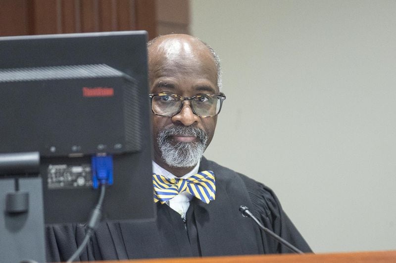 Atlanta Municipal Court Judge Herman Sloan works in his courtroomat the Lenwood Jackson Justice Center in Atlanta, Friday, April 26, 2019. ALYSSA POINTER / ALYSSA.POINTER@AJC.COM
