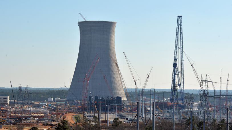 Plant Vogtle nuclear expansion under construction near Augusta. BRANT SANDERLIN / BSANDERLIN@AJC.COM