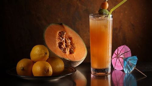 Fresh cantaloupe stars in a refreshing drink sweetened with honey-lemon syrup and lightened with sparkling water. (Joan Moravek/food styling) (Abel Uribe/Chicago Tribune/TNS)