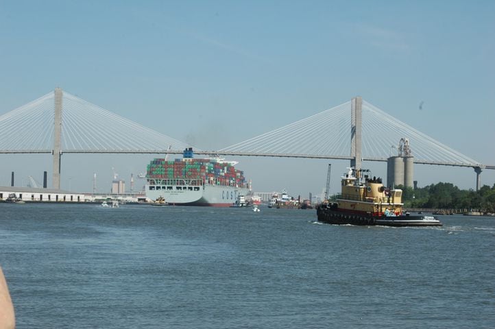 Biggest-ever ship to call on East Coast arrives in Savannah