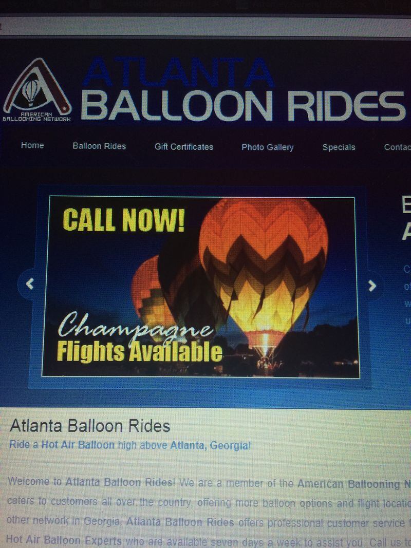  The Georgia Attorney General's Office says the company behind the Atlanta Balloon Rides website does not actually provide the rides.