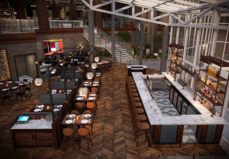 The newly renovated ﻿The Crowne Plaza Atlanta Perimeter at Ravinia will included an updated bar and restaraunt area. 