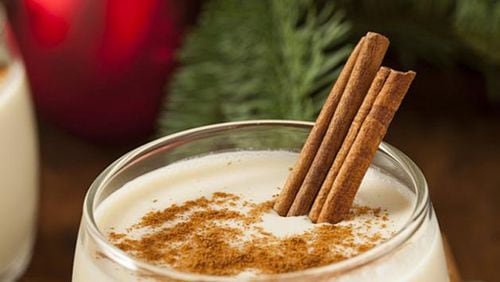 A holiday drink with cinnamon