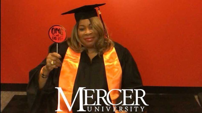 Beverly Kelley, 73, graduated from Mercer University’s Henry County Regional Academic Center with a degree in liberal studies. (Contributed)