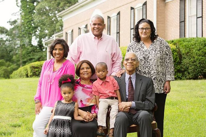 Samuel DuBois Cook with his family