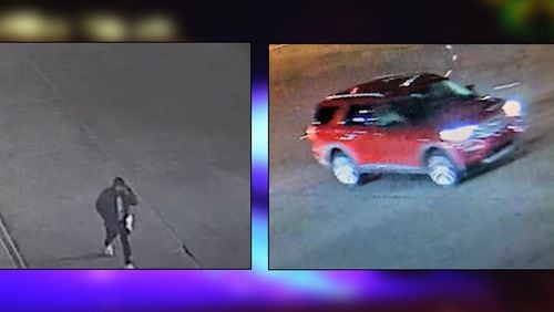 The suspect was seen leaving Phipps Plaza in a red SUV, and police were able to capture photos of the SUV on traffic cameras near the Buckhead mall.