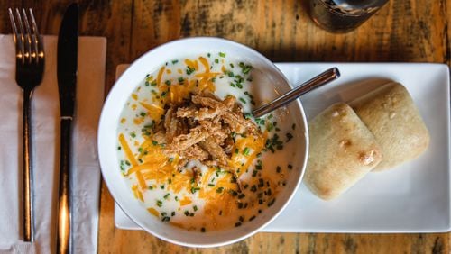 The creamy potato leek soup at Wheelhouse Craft Pub and Kitchen is rustic in its simplicity, yet healthful and nourishing. Courtesy of Linden Tree Photography