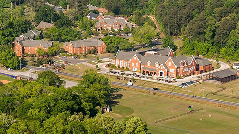 Aerial view of the Darlington School’s sprawling campus in Rome, Georgia, captured from the school’s website.