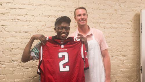 During his 32 years as kitchen director at Crossroads Community Ministries, Clyde Corbin, met a number of altruistic celebrities and athletes helping Atlanta’s homeless community, including Atlanta Falcon quarter Matt Ryan. CONTRIBUTED.