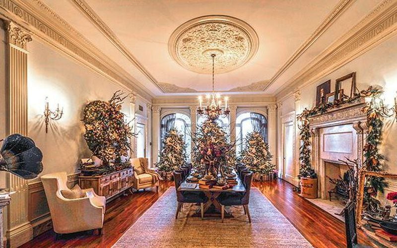 Christmas at Callanwolde involves traipsing through 27,000 square feet of decorated historic mansion.