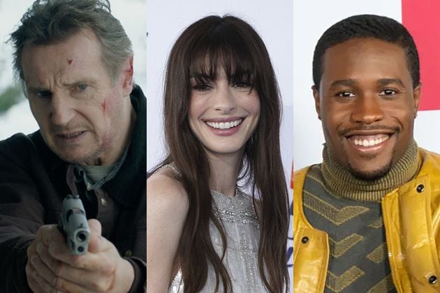 Actors in Atlanta to shoot movies: Liam Neeson in a "Naked Gun" reboot, Anne Hathaway in "Flowervale Street" and Shameik Moore in "One Spoon of Chocolate." OPEN ROAD FILMS/AP