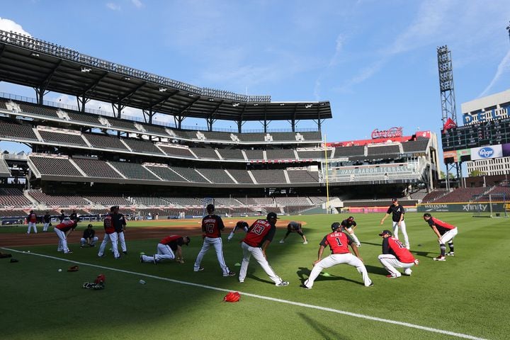 Photos: Early look at Braves first playoff game at SunTrust Park