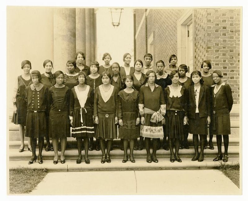 In this 1929 photo of the Spelman College seniors, Spike Lee’s grandmother, Zimmie Jackson, is the third from the left in the front row. She graduated that year. CONTRIBUTED BY SPELMAN COLLEGE ARCHIVES
