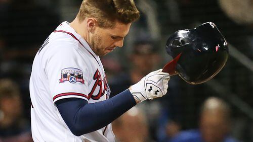Freddie Freeman saw his 30-game hitting streak and 46-game on-base streak end Thursday, but not before he pushed them to near-historic lengths. Freeman has sizzled at the plate since mid-June. (Curtis Compton/AJC file photo)