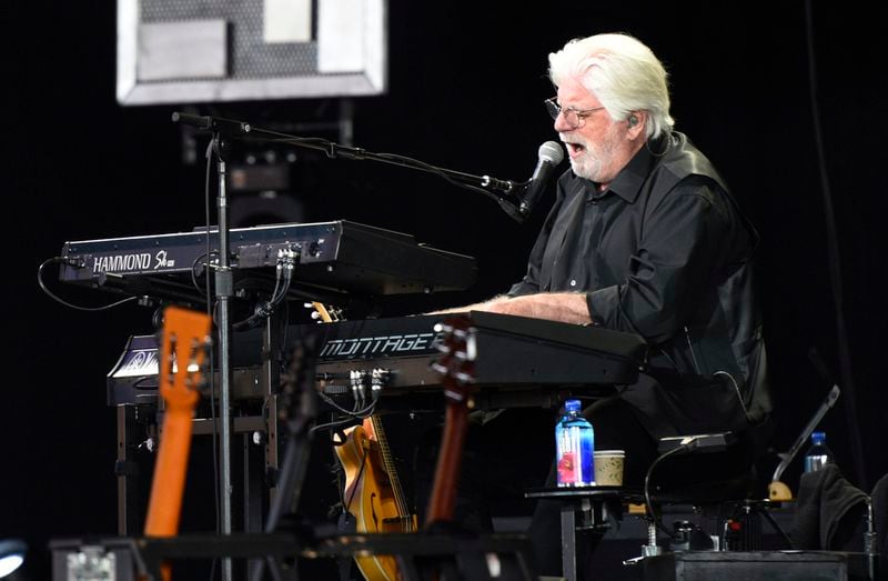 Michael McDonald performs as part of the Doobie Brothers set, Saturday, July 9, 2022, at the Pavilion at Star Lake in Burgettstown, Pennsylvania. It is McDonald's first tour back with the Doobie Brothers in over 25 years. (Maya Giron/Pittsburgh Post-Gazette via AP)