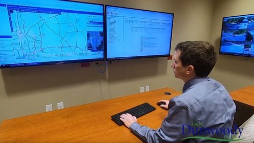 Eli Veith monitors traffic conditions in the city's new Traffic Control Center.