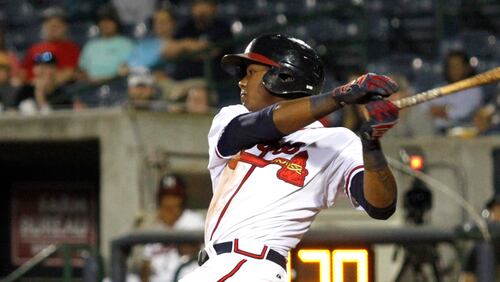 Top Braves prospect Ronald Acuna is hitting .318 in Triple-A after a big night. (File Photo by Ed Gardner, Mississippi Braves)