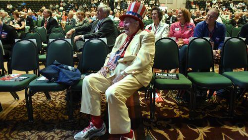 Oscar Poole (foreground) during last year’s Georgia Republican party convention in Athens. Hyosub Shin, hshin@ajc.com
