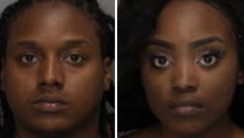 Marcus Williams (left) and Jamiracle Howard (right) were arrested after Cobb County police officers allege they found a pound of marijuana in their car that was stopped in Mableton on Thursday.