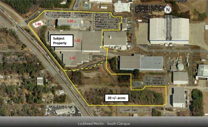 This is a map of the Lockheed Martin campus in Marietta that Georgia Tech hopes to acquire and renovate using a $63 million bond package. (Georgia Board of Regents)