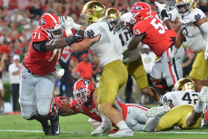Photo: Bulldogs tested by Notre Dame in Athens