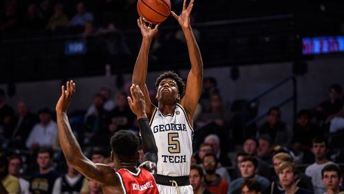 Georgia Tech forward Moses Wright is averaging 5.4 points and 3.5 rebounds in 17.1 minutes per game this season. (Danny Karnik/Georgia Tech Athletics)