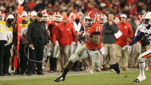 Georgia’s star tailback Nick Chubb was only 9 years old the last time his team celebrated a conference title.