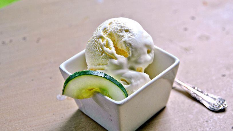 Cucumber Ice Cream. (Gretchen McKay/Pittsburgh Post-Gazette/TNS)