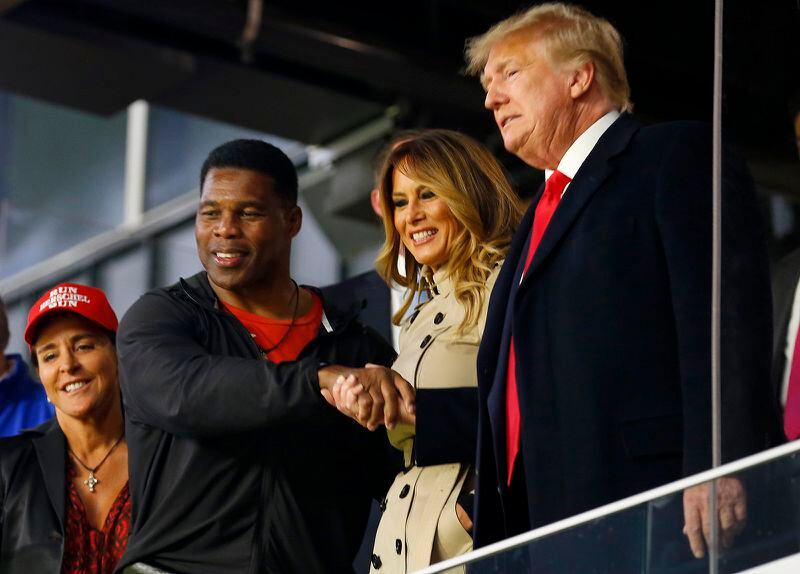 inance disclosures show that Republican U.S. Senate candidate Herschel Walker, left, has paid nearly $200,000 for the use of former President Donald Trump's Mar-a-Lago resort for campaign events. A fundraising watchdog said the payments raise questions “about candidates intentionally spending large amounts of money in order to curry favor with the standard-bearer of the party.” Robert Maguire, research director for Citizens for Responsibility and Ethics in Washington, said the business relationship “has elements of ‘pay to play’ where you pay fealty to the head of the party.” (Michael Zarrilli/Getty Images/TNS)