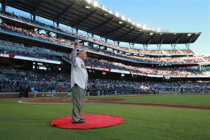 Photos: Bobby Cox attended Braves’ home opener Monday