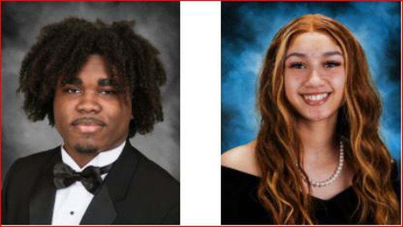 Two Douglas County high school students, Donte Maitland (left), a senior at the Douglas County College and Career Institute and NMHS senior Kaila Johnston were recently named recipients of State Superintendent Richard Woods Award of Excellence.