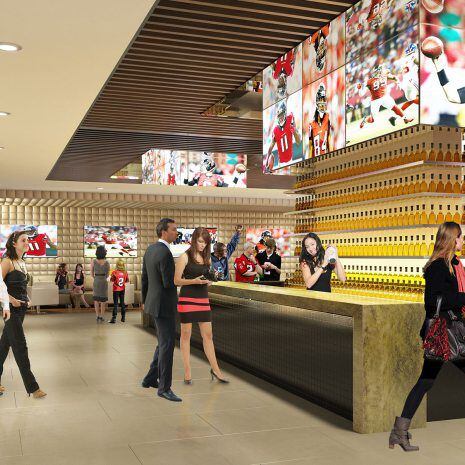 Bar, luxury suites in new Falcon stadium renderings
