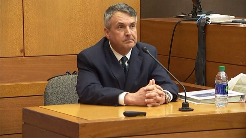 Dean Driskell testifies at the murder trial of Tex McIver on March 28, 2018 at the Fulton County Courthouse.