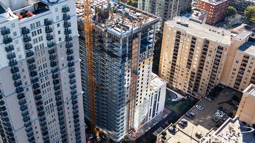 Construction on a 310-unit apartment building near Piedmont Park.