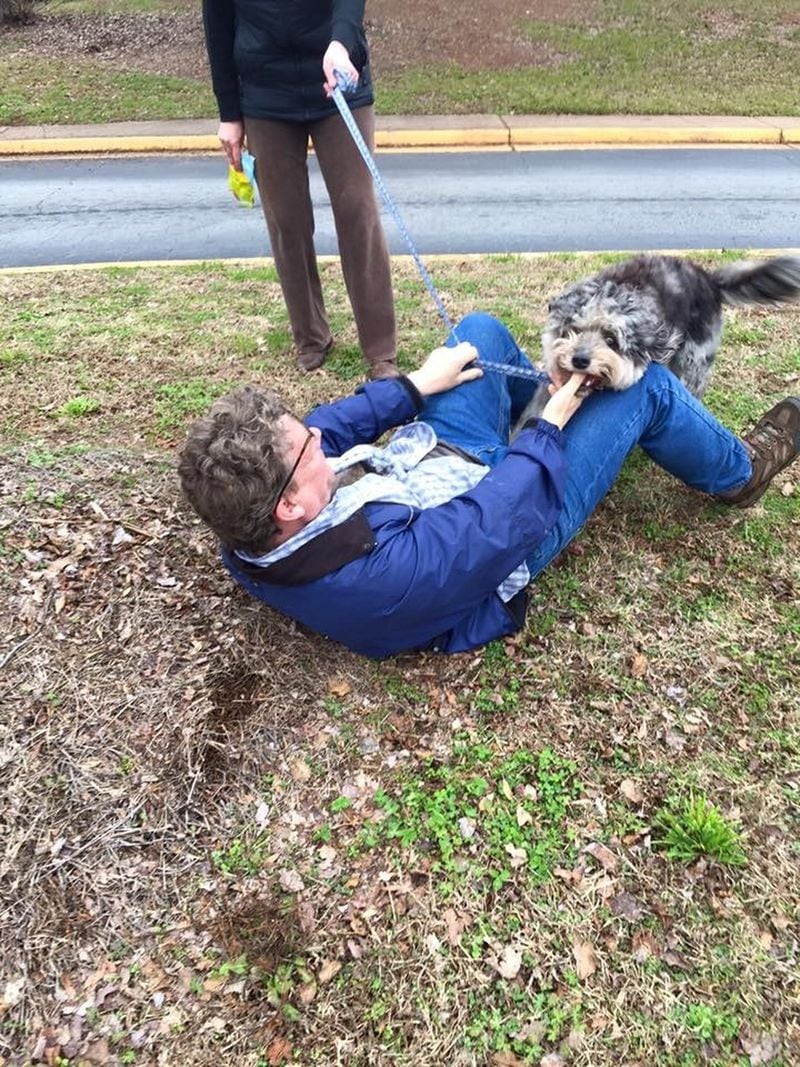 After nearly a week on the run, eating from garbage cans, Scout was recovered. She went wild when she saw owner Bryan Gartman. CONTRIBUTED BY THE GARTMAN FAMILY