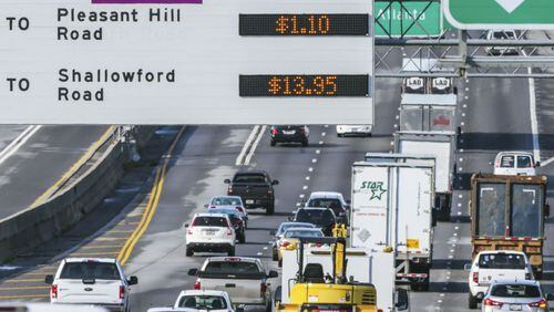 Tolls on the new I-75 express lanes in Clayton and Henry counties will be set using the same dynamic pricing method used to calculate tolls on the existing I-85 express lanes in Gwinnett County. JOHN SPINK/JSPINK@AJC.COM