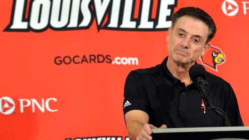 Louisville head coach Rick Pitino, whose program is already on NCAA probation, is now caught up in an FBI investigation in which a recruit reportedly was paid $100,000. (AP photo)
