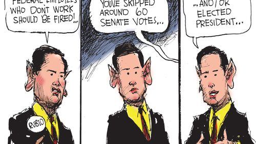 The AJC's Mike Luckovich on candidate Marco Rubio