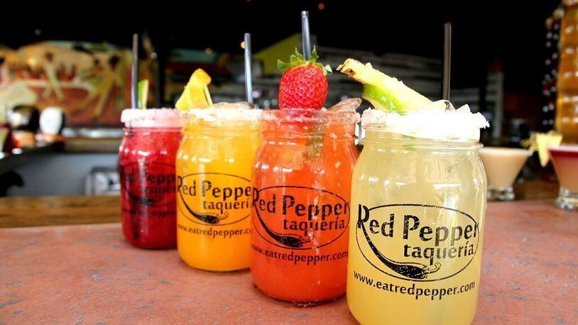 Drinks at Red Pepper Taqueria, which will celebrate its fourth anniversary this week.
