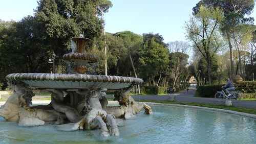 Romans flock to Villa Borghese gardens, a relatively tourist-free park with fountains, car-free roads and bicycles for rent. KERRI WESTENBERG/MINNEAPOLIS STAR TRIBUNE/TNS