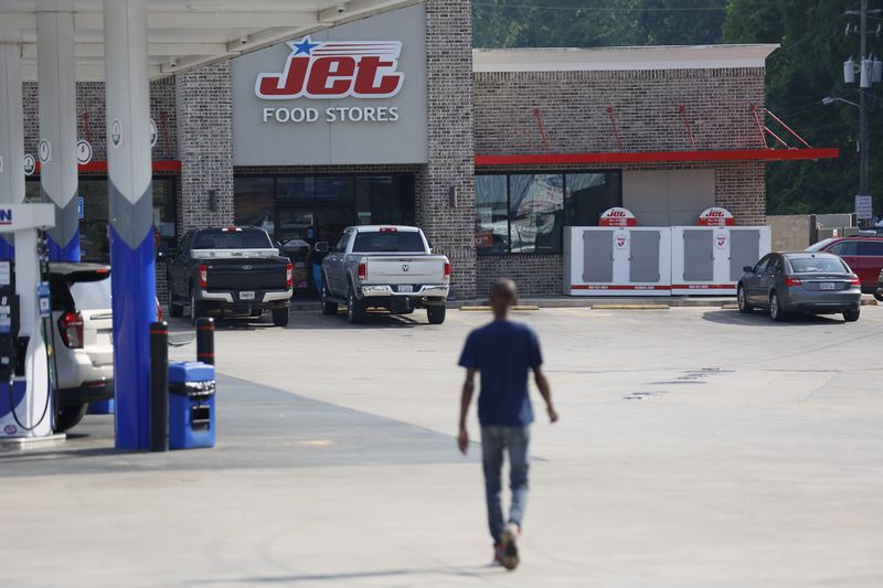 The gas station and food store chain Jet has become a regular spot for residents to gather and discuss politics in downtown Sandersville.

Miguel Martinez /miguel.martinezjimenez@ajc.com