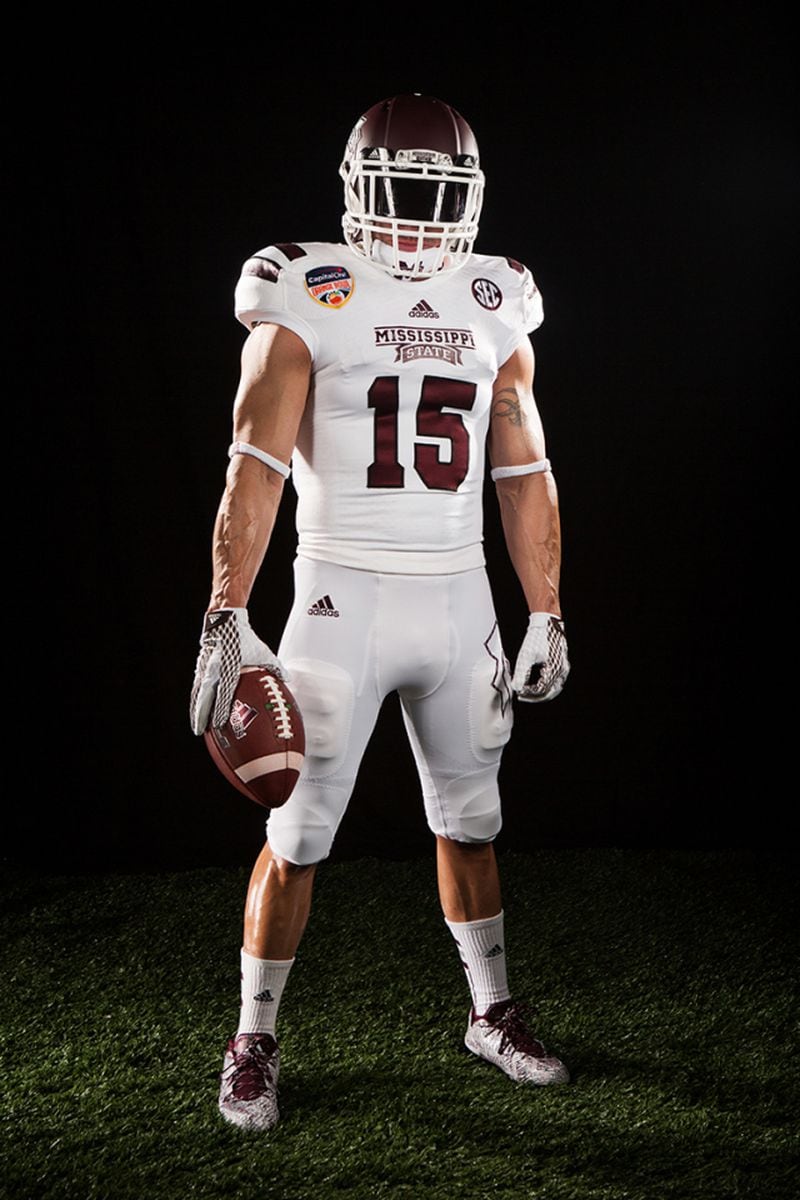 Mississippi State will be going with white jerseys and pants in uniforms specially designed for the bowl game. (MISSISSIPPI STATE)